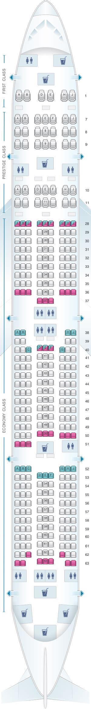 korean air plane seat map.